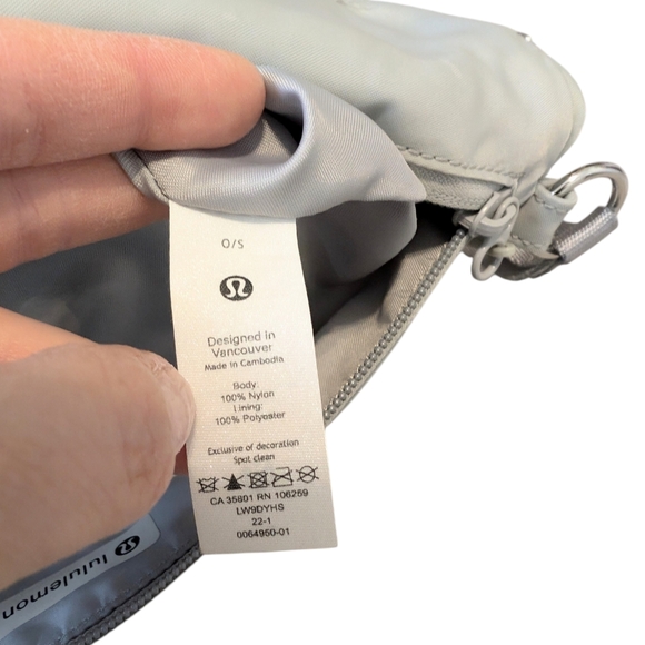 Lululemon All Night Festival Bag Zip Top Seal Grey - Picture 10 of 16